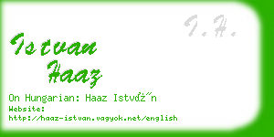 istvan haaz business card